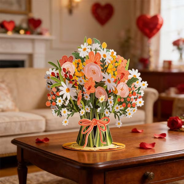 💌 Forever-Blooming 3D Flower Card– Personalized Love Message & Everlasting Bloom