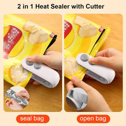 🎁 Mini Sealer Small Household Hand Pressure Sealer Portable Snack Plastic Bag Heat Sealing Machine
