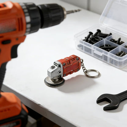 🛠️2-in-1 Inspired Mini Grinder Keychain: On-the-Go Smoothing Tool + Tool Enthusiast Collectible