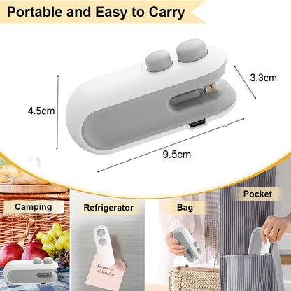 🎁 Mini Sealer Small Household Hand Pressure Sealer Portable Snack Plastic Bag Heat Sealing Machine