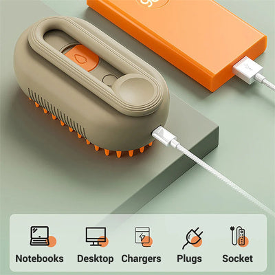 Hate bathing your pet? LOVILDS™ Steam Brush cleans without water. Long-lasting battery, 1 month per charge.