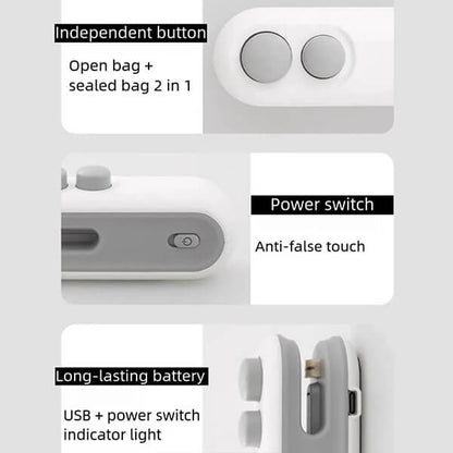 🎁 Mini Sealer Small Household Hand Pressure Sealer Portable Snack Plastic Bag Heat Sealing Machine