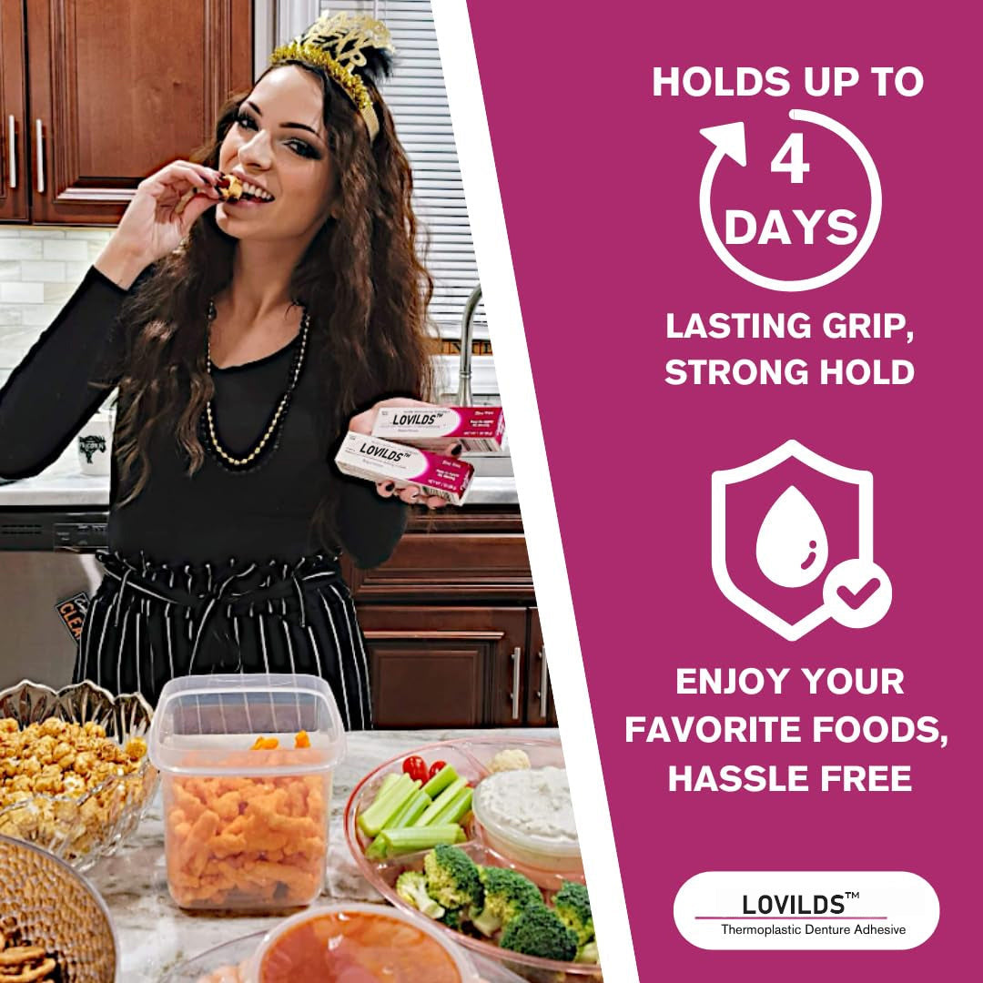 ⏰ Ends Today: 83% OFF! 🦷 LOVILDS™ 4-Day Hold Denture Gel