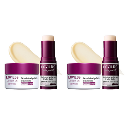 💗 LOVILDS Collagen Lift Eye Balm Stick + Eye Patch Set.