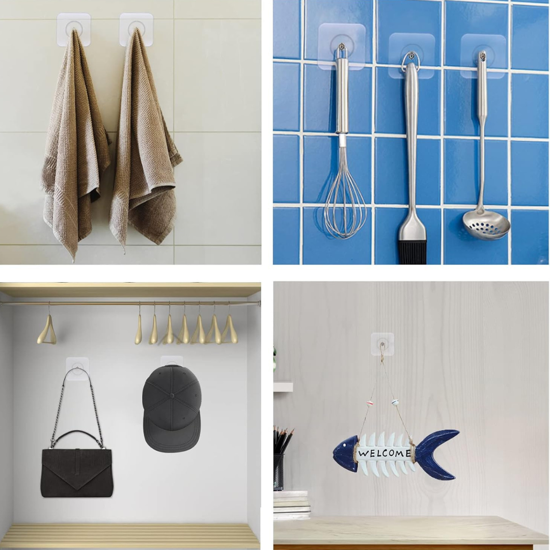 🛒Final 3 Hours! 51% OFF Flash Sale!🎁Adhesive Screw Hooks - No Drill, No Damage, Holds 5kg | Wall, Tile & Glass