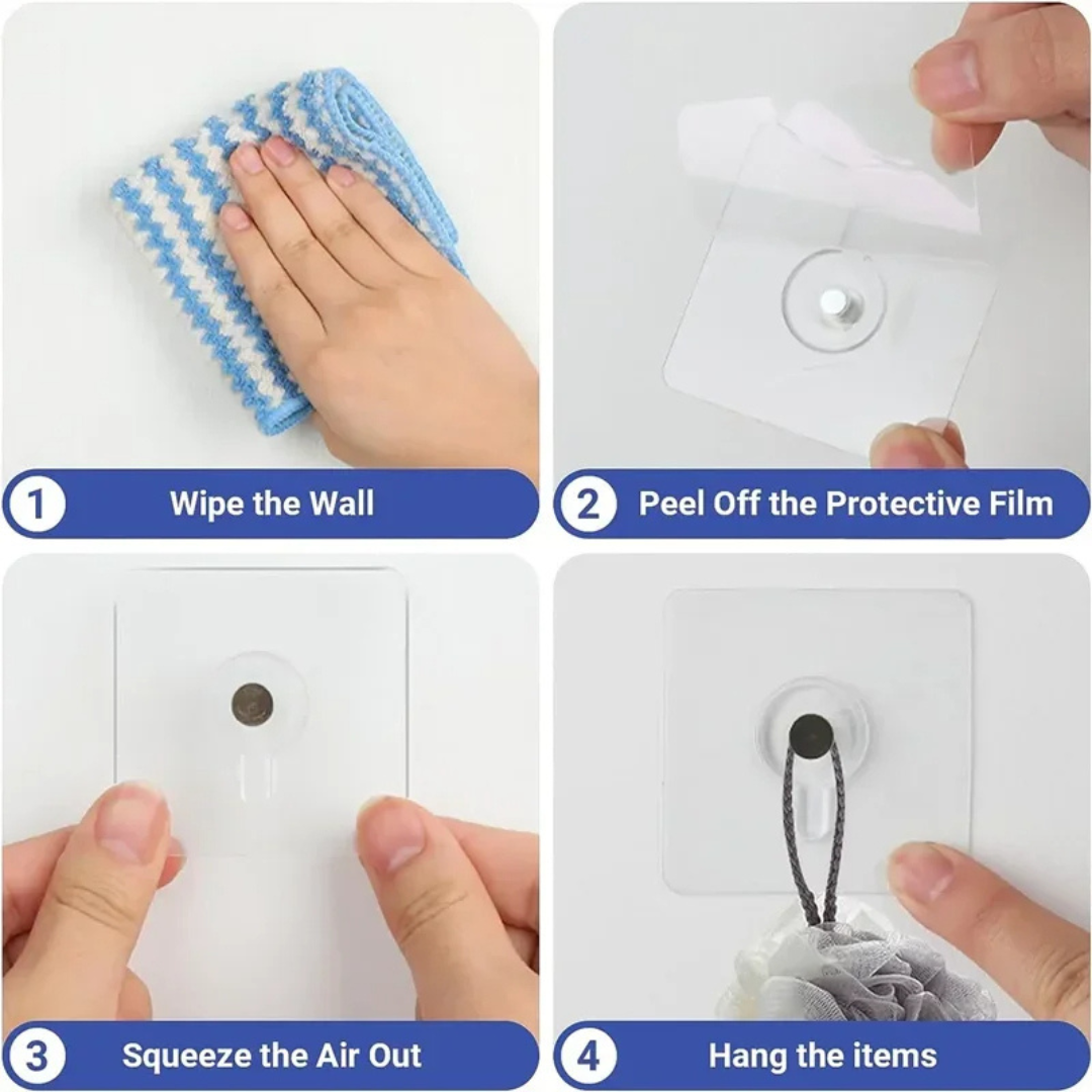 🛒Final 3 Hours! 51% OFF Flash Sale!🎁Adhesive Screw Hooks - No Drill, No Damage, Holds 5kg | Wall, Tile & Glass