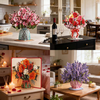💌 Forever-Blooming 3D Flower Card– Personalized Love Message & Everlasting Bloom