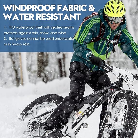 Last Day Buy 1 Pair, Get 1 Pair Windproof Winter Gloves Touchscreen Gloves Thermal Warm Gloves for Men and Women