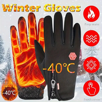 Last Day Buy 1 Pair, Get 1 Pair Windproof Winter Gloves Touchscreen Gloves Thermal Warm Gloves for Men and Women