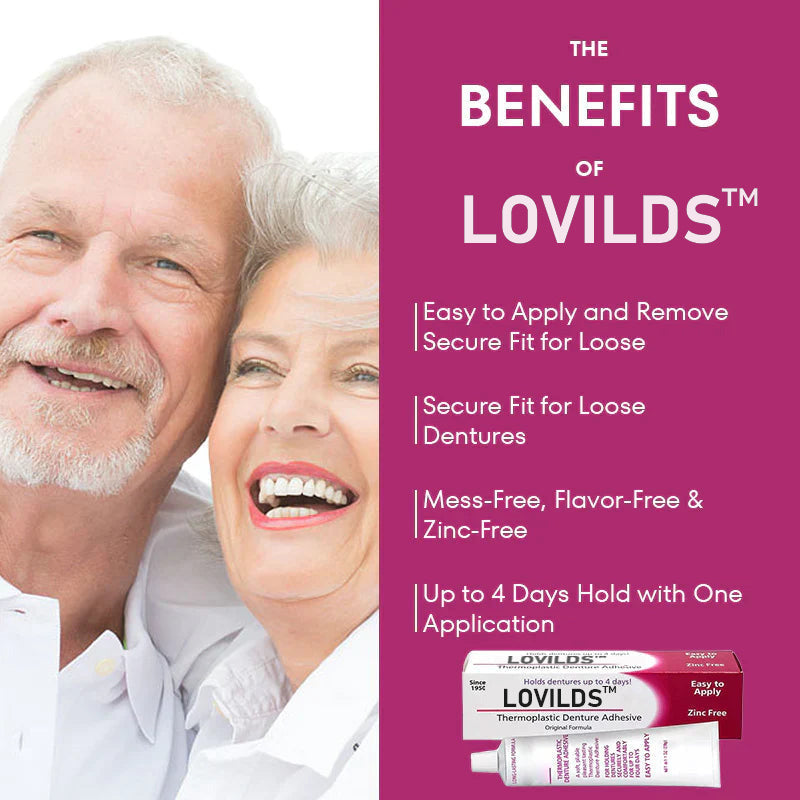 ⏰ Ends Today: 83% OFF! 🦷 LOVILDS™ 4-Day Hold Denture Gel