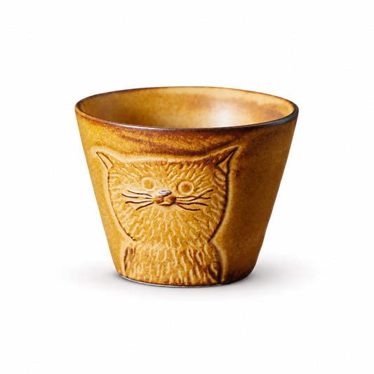 Cat Embossed Ceramic Cup