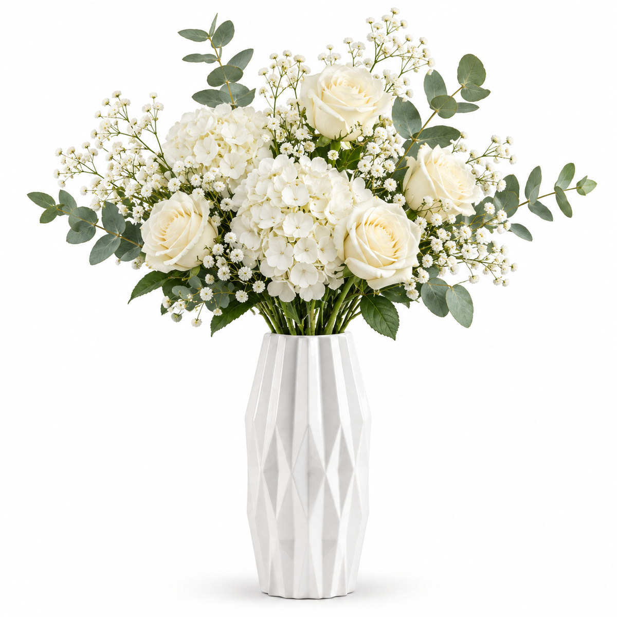 Geometric Ceramic Flower Vase