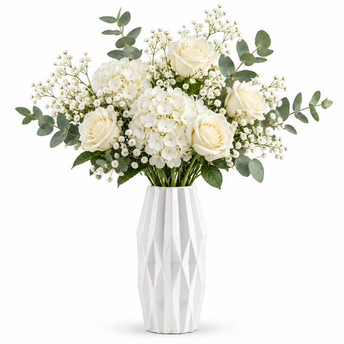 Geometric Ceramic Flower Vase