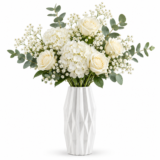 Geometric Ceramic Flower Vase