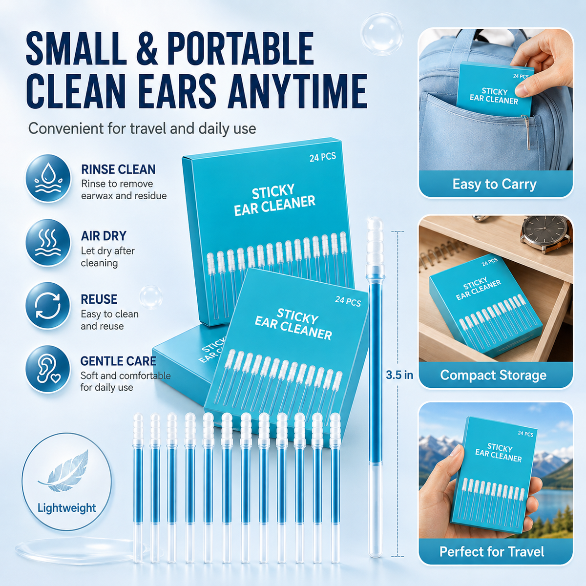 Sticky Ear Cleaning Sticks