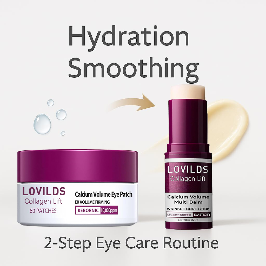 💗 LOVILDS Collagen Lift Eye Balm Stick + Eye Patch Set.
