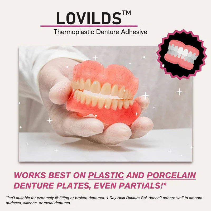 ⏰ Ends Today: 83% OFF! 🦷 LOVILDS™ 4-Day Hold Denture Gel
