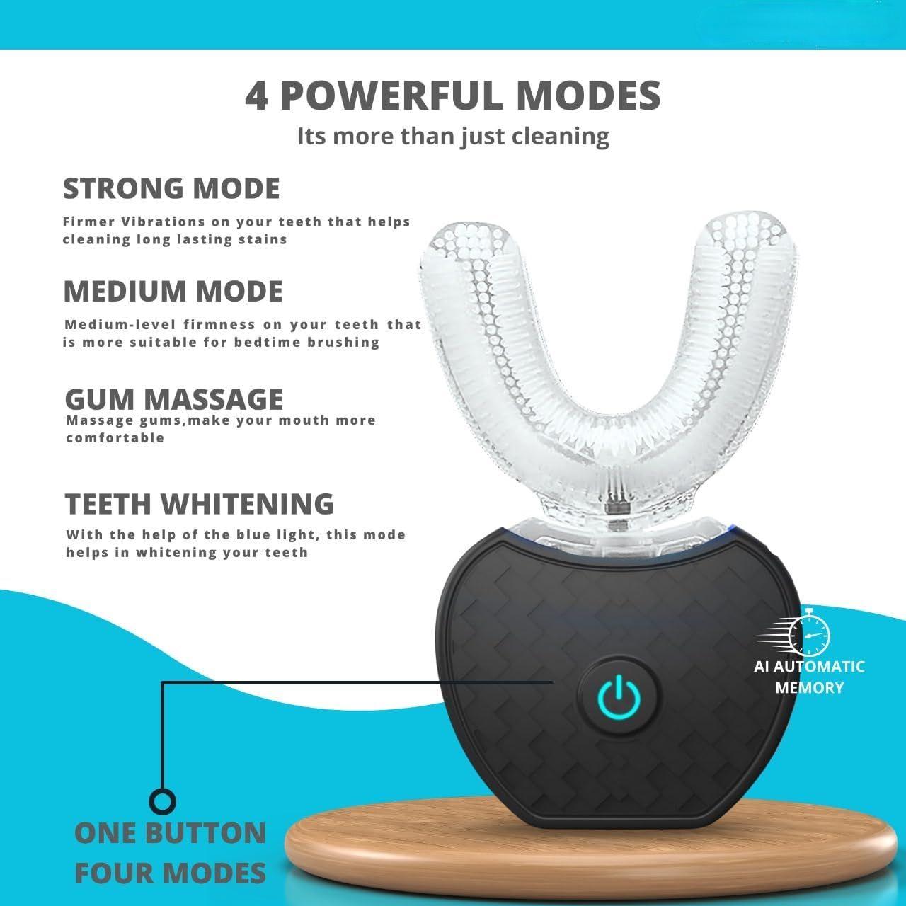 Blizkox™ Smart Sonic 360° Toothbrush – Deep Ultrasonic Cleaner That Lasts 30 Days
