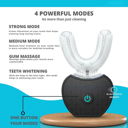Blizkox™ Smart Sonic 360° Toothbrush – Deep Ultrasonic Cleaner That Lasts 30 Days