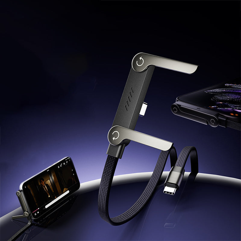 🔥 240W Fast Charging Cable with Adjustable Phone Stand Tурe-с
