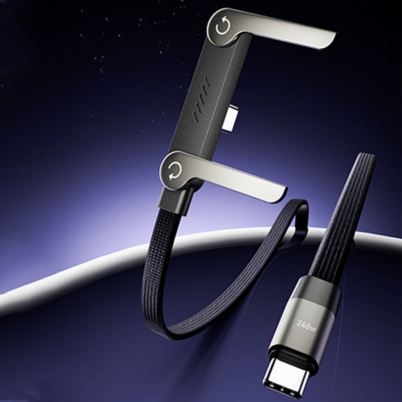 🔥 240W Fast Charging Cable with Adjustable Phone Stand Tурe-с